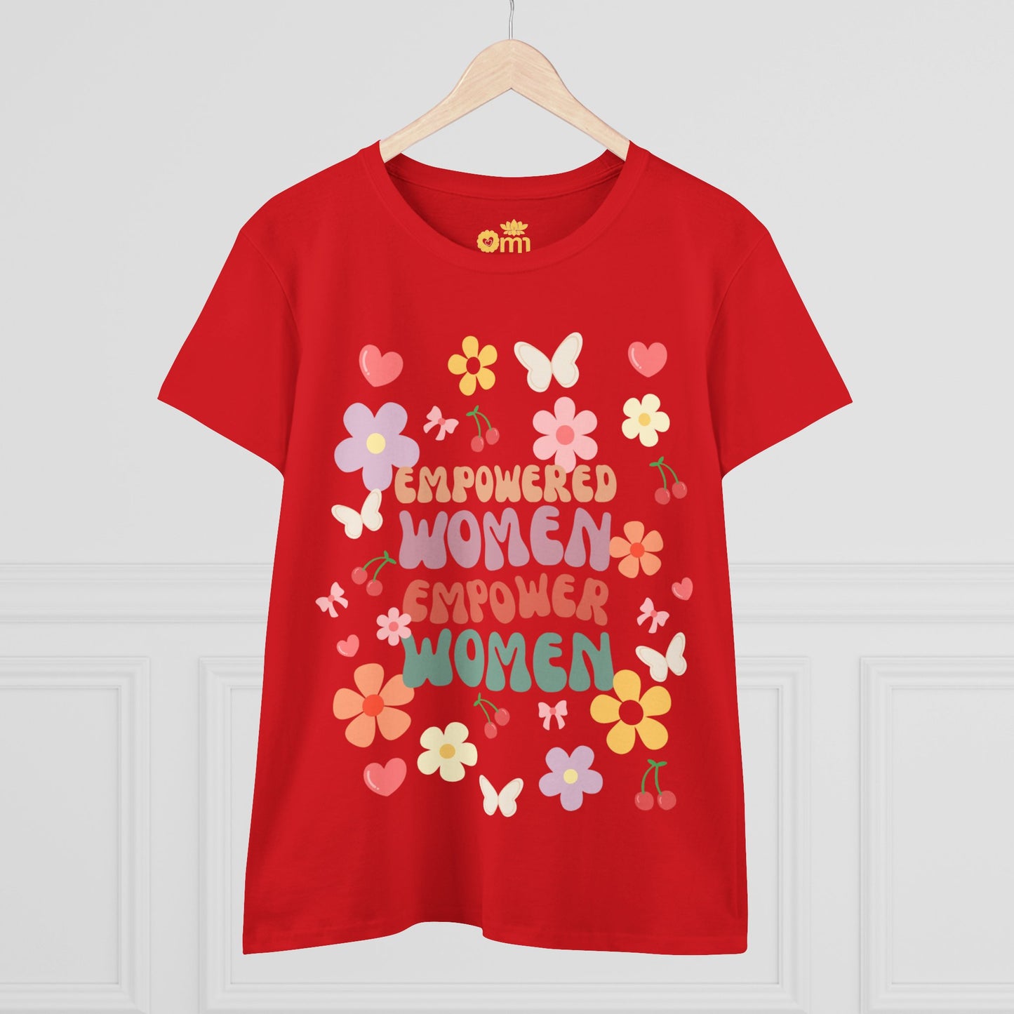 “Empowered Women Tee” - Women's Midweight Cotton Shirt, Feminist Apparel, Gift for Her, Spring Fashion, Positive Vibes