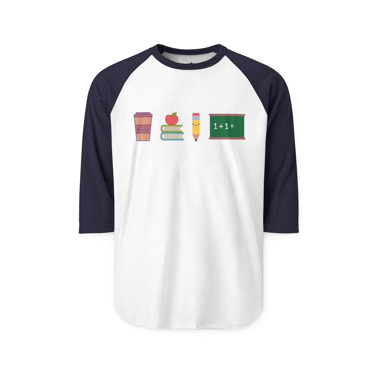 “Back to School” Three-Quarter Sleeve Raglan Shirt, Teacher Gift, Classroom Shirt, Fun Educational Tee, Student Apparel, School Spirit Wear