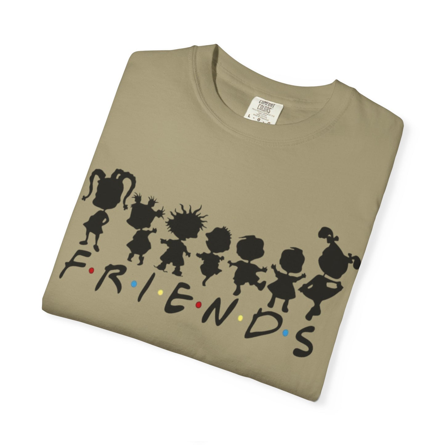 Friends Silhouette T-Shirt — Cute Cartoon Character Crew Tee