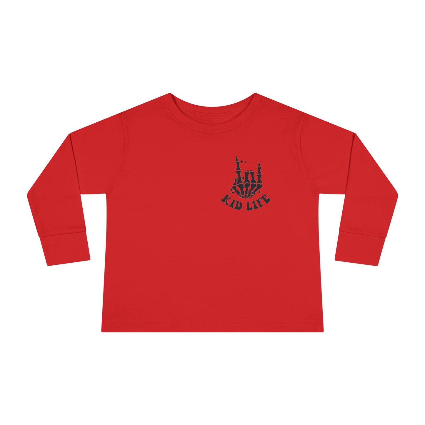 'Kid Life' Skeleton Hand Graphic - Toddler Long Sleeve Tee