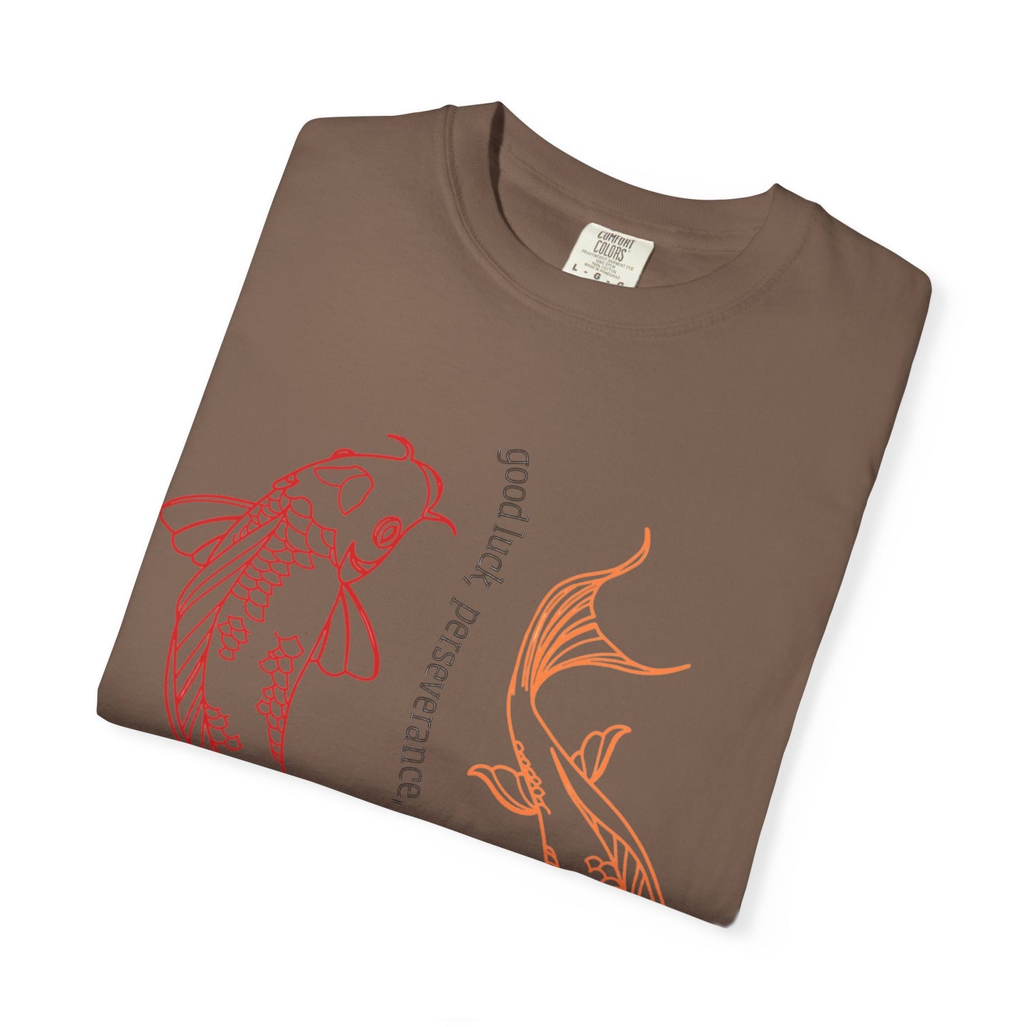 “Good Luck Koi Fish” T-shirt | Unisex Garment-Dyed Tee | Beachwear, Gift, Casual Outfit, Meditation, Self-Care