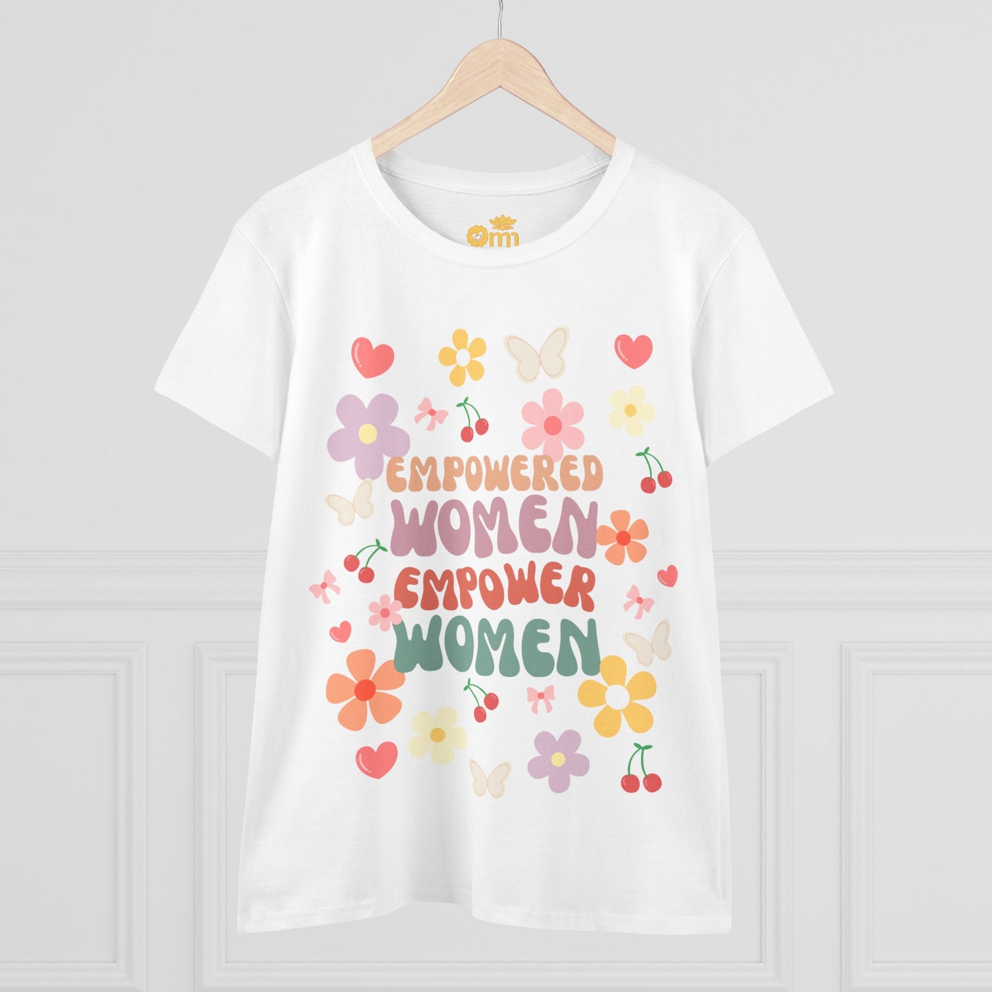 “Empowered Women Tee” - Women's Midweight Cotton Shirt, Feminist Apparel, Gift for Her, Spring Fashion, Positive Vibes