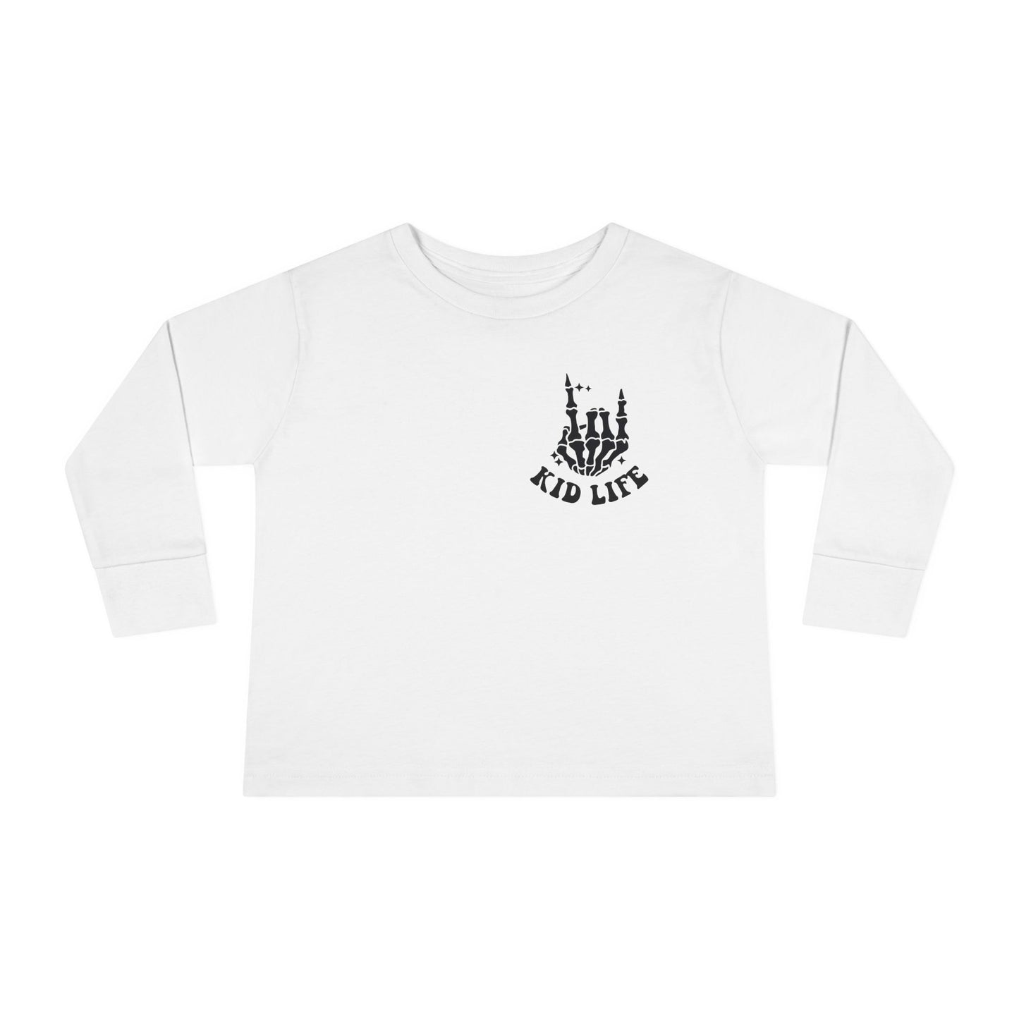 'Kid Life' Skeleton Hand Graphic - Toddler Long Sleeve Tee