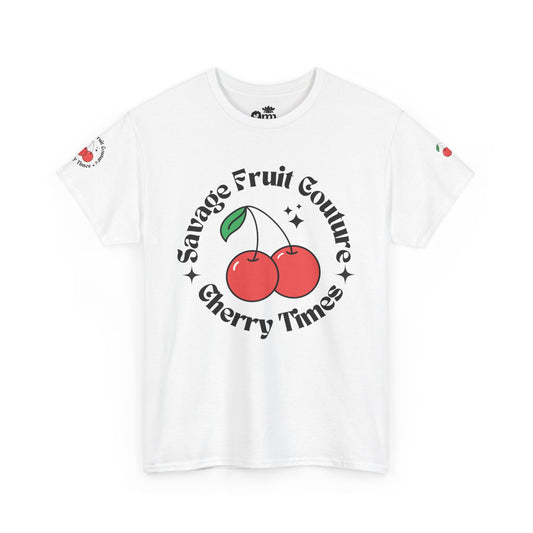 “Cherry Times” - Savage Fruit Couture, Casual T-Shirt, Summer Outfit, Fun Gift, Unisex Cotton Tee