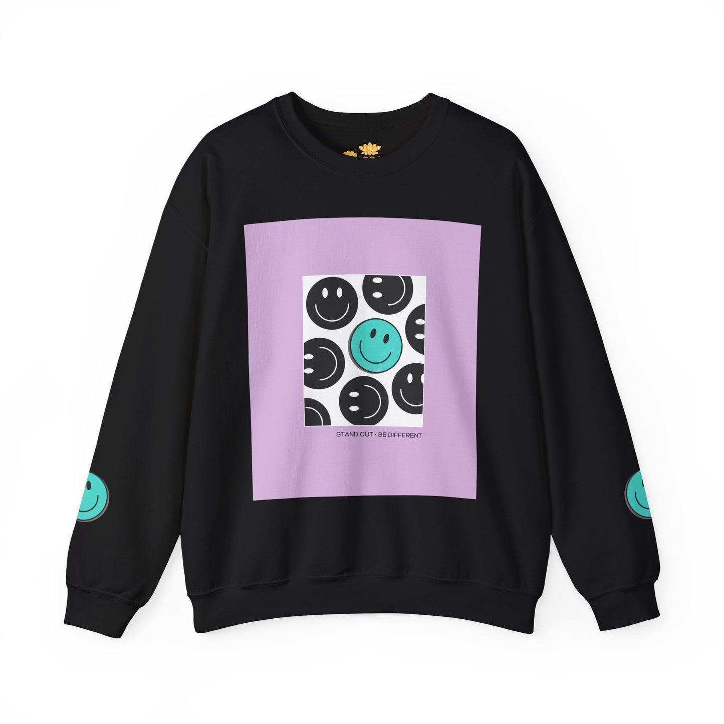 “Happy Vibes” Crewneck Sweatshirt - Unisex, Cozy, Casual Wear, Gift for Friends, Smile Graphic Design