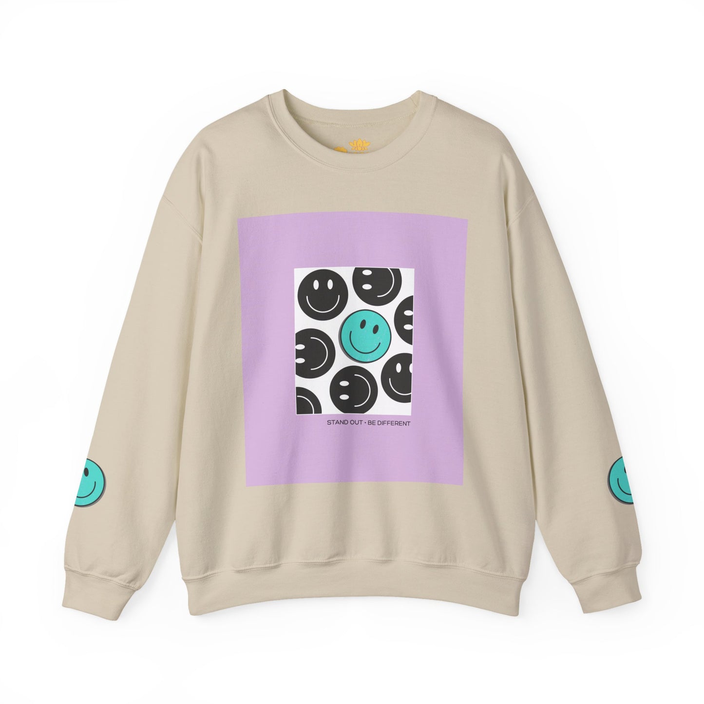 “Happy Vibes” Crewneck Sweatshirt - Unisex, Cozy, Casual Wear, Gift for Friends, Smile Graphic Design