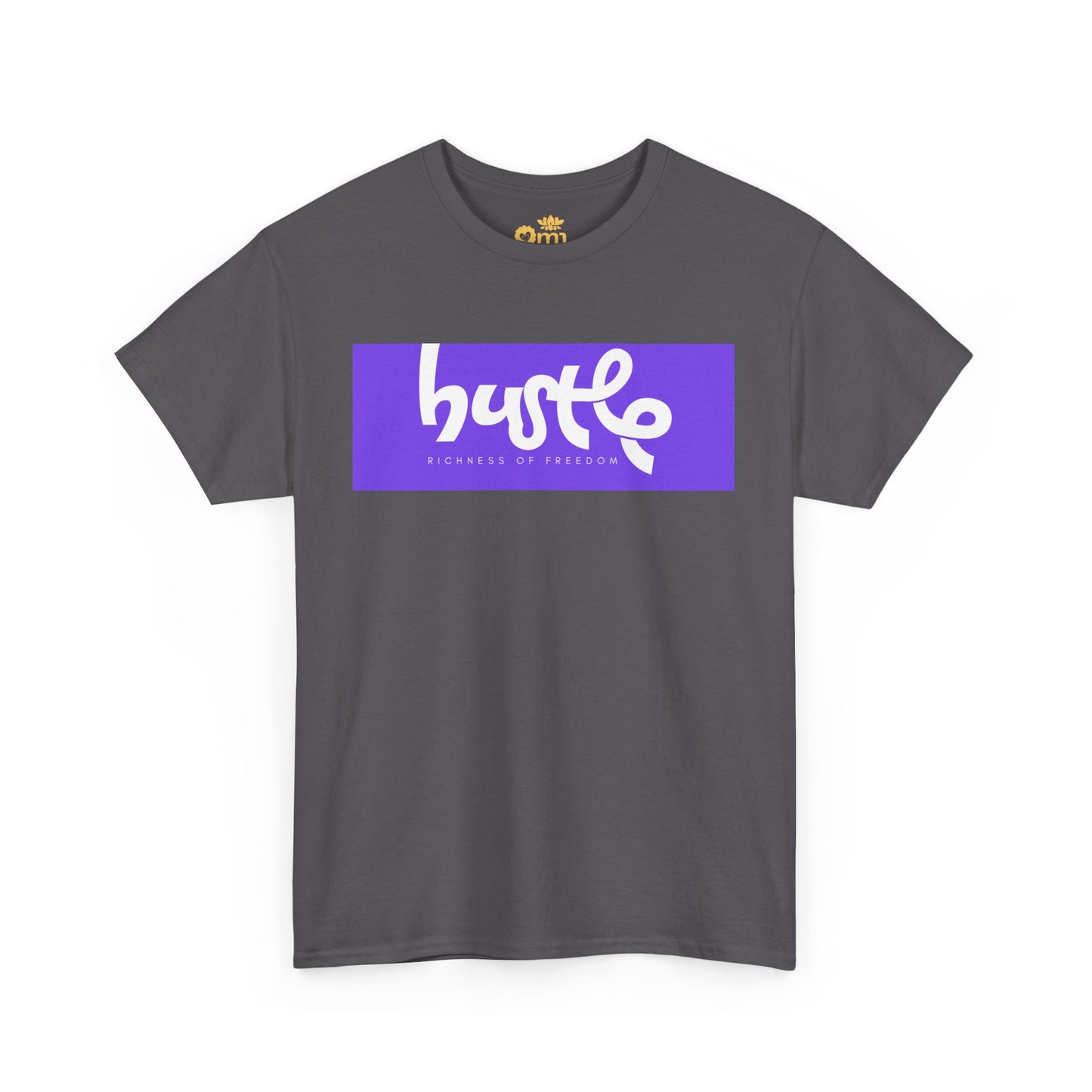 “Hustle • Richness of Freedom” - Unisex Heavy Cotton Tee | Motivational Streetwear, Casual Attire, Gift for Entrepreneurs, Comfortable Everyday Wear