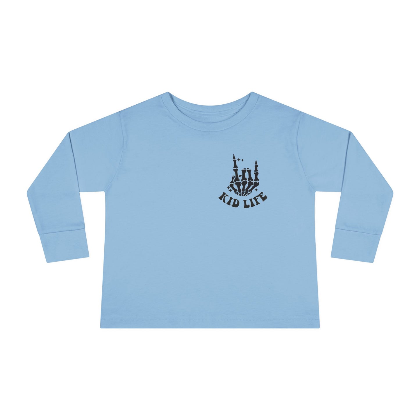 'Kid Life' Skeleton Hand Graphic - Toddler Long Sleeve Tee