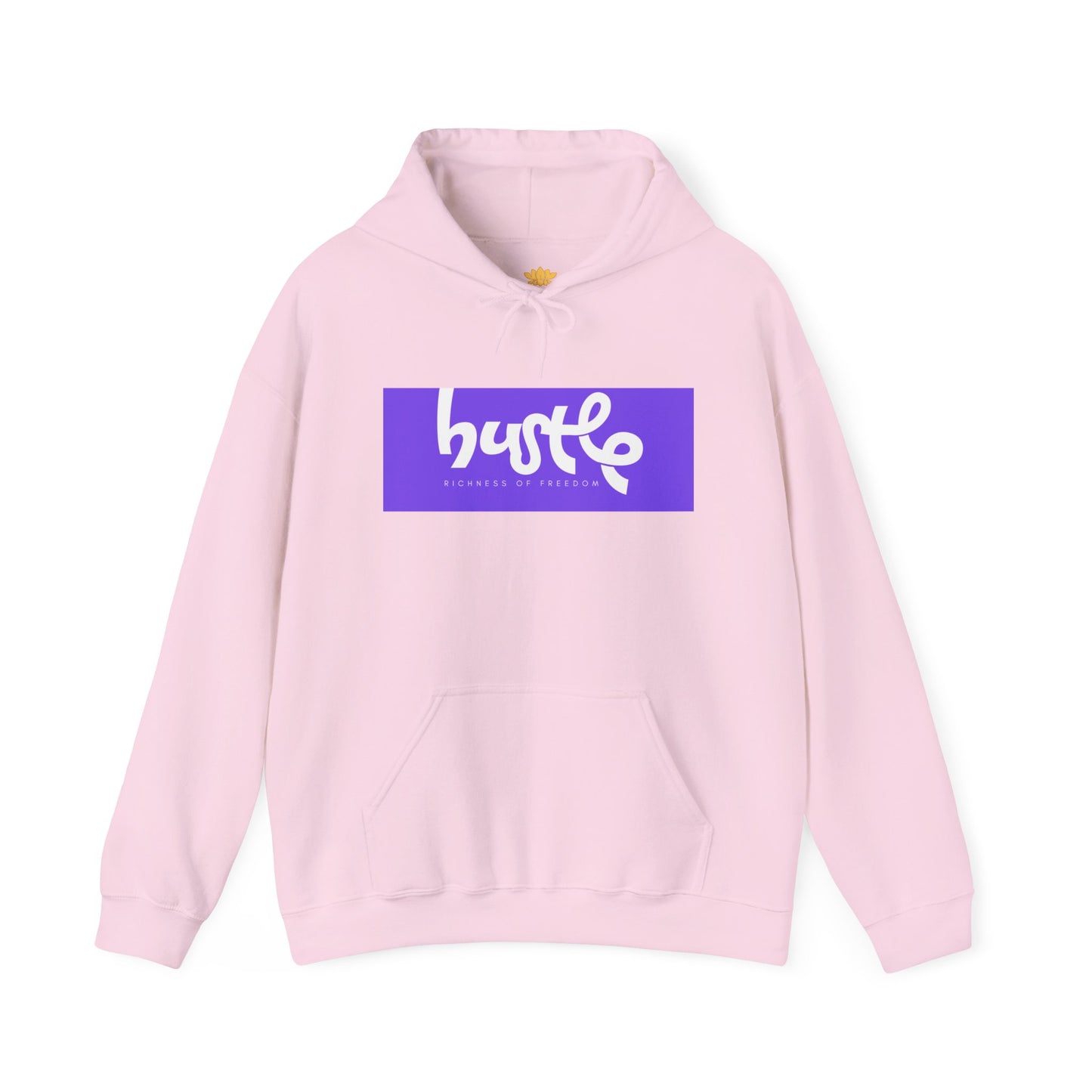 "Hustle • Richness of Freedom" - Unisex Heavy Blend Hooded Sweatshirt - Cozy Motivation for Everyday Wear, Gift for Entrepreneurs, Casual Style, Relaxed Fit