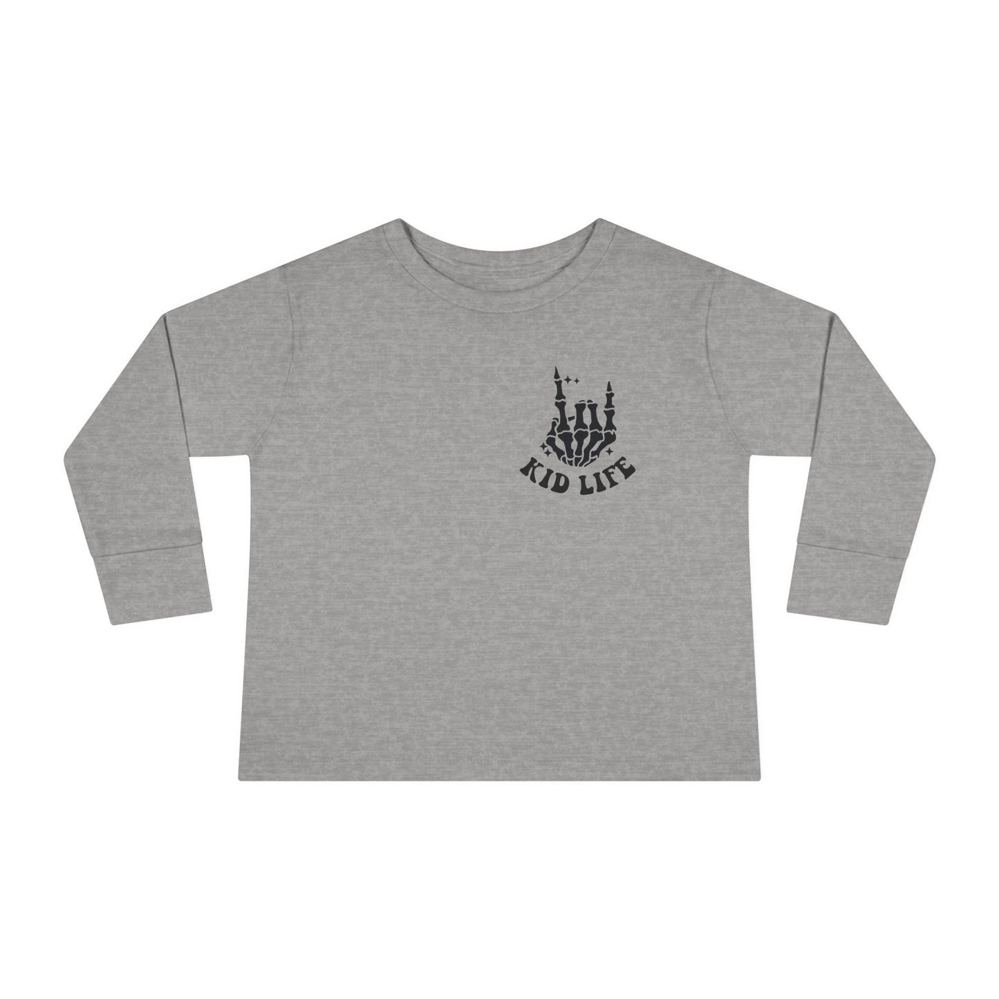 'Kid Life' Skeleton Hand Graphic - Toddler Long Sleeve Tee