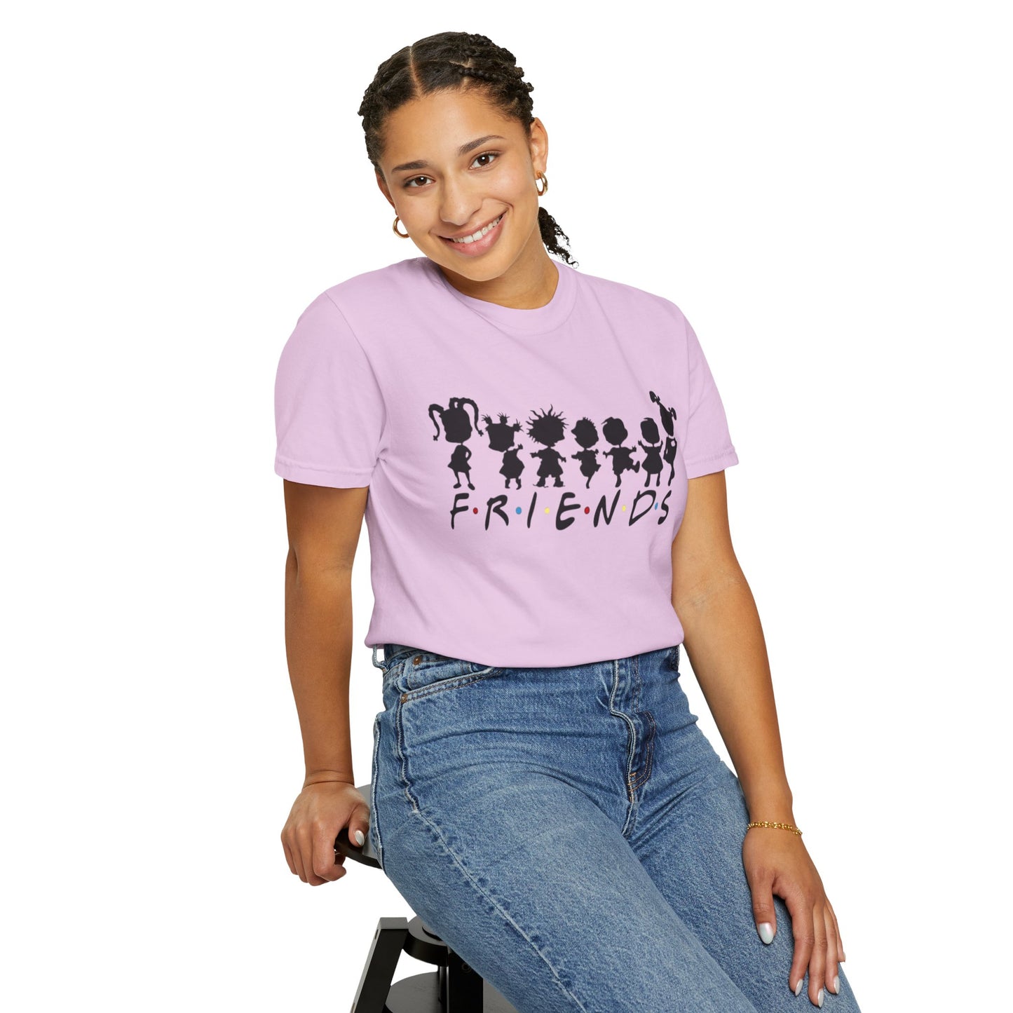 Friends Silhouette T-Shirt — Cute Cartoon Character Crew Tee