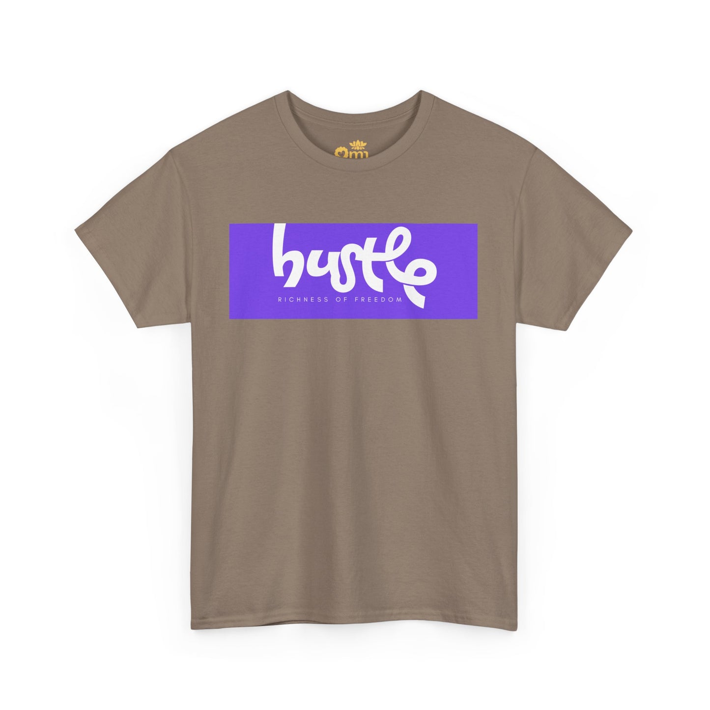“Hustle • Richness of Freedom” - Unisex Heavy Cotton Tee | Motivational Streetwear, Casual Attire, Gift for Entrepreneurs, Comfortable Everyday Wear