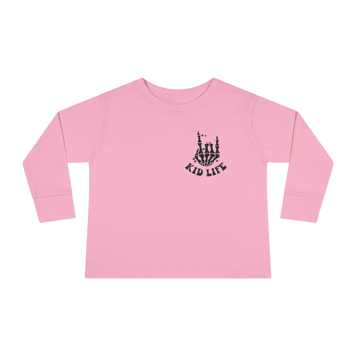 'Kid Life' Skeleton Hand Graphic - Toddler Long Sleeve Tee