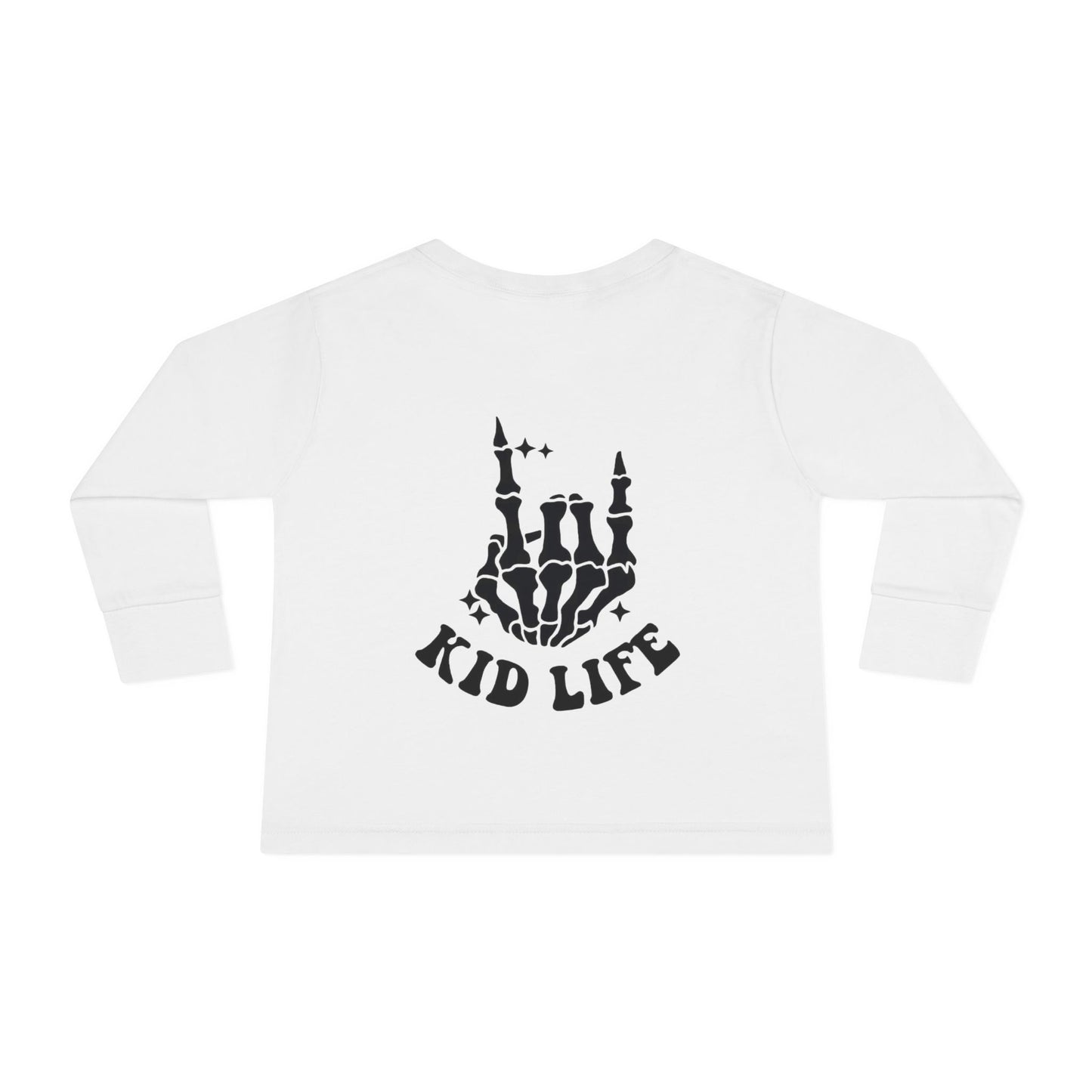 'Kid Life' Skeleton Hand Graphic - Toddler Long Sleeve Tee