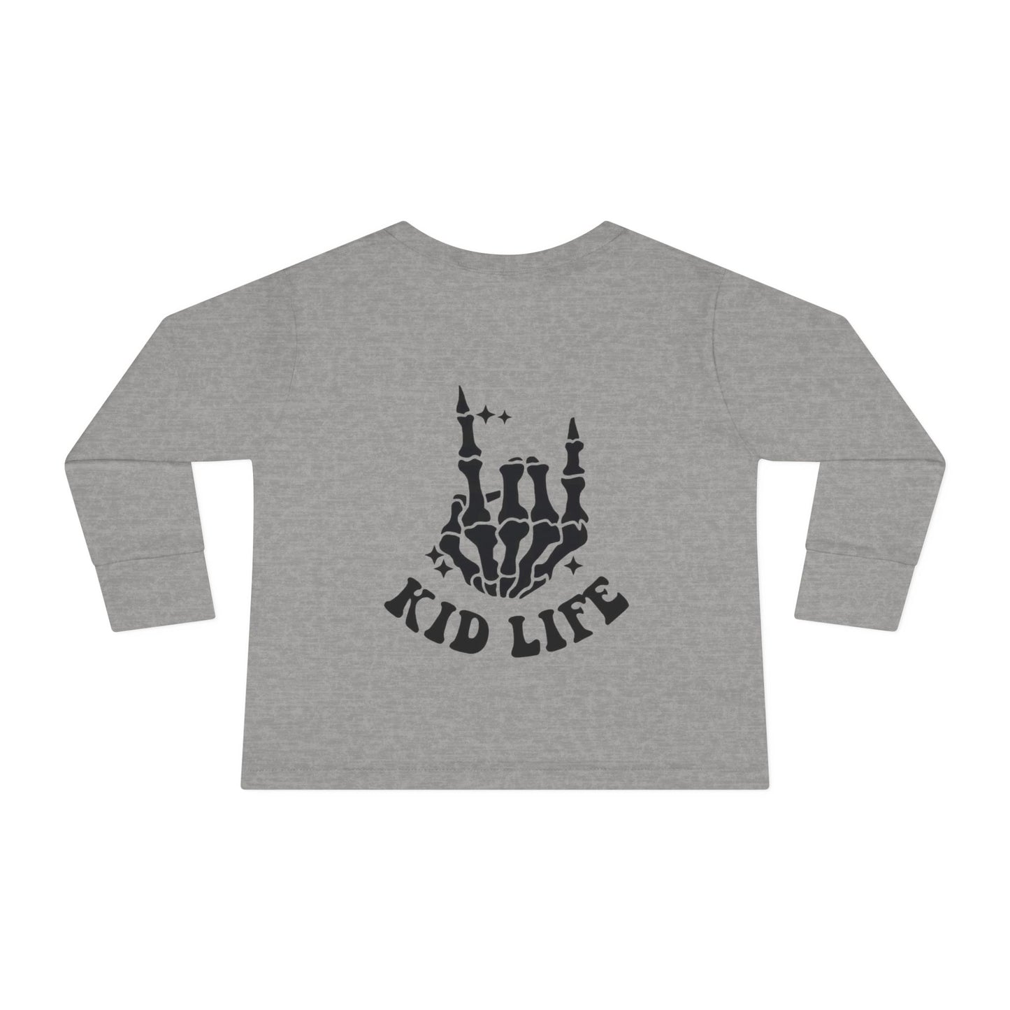'Kid Life' Skeleton Hand Graphic - Toddler Long Sleeve Tee