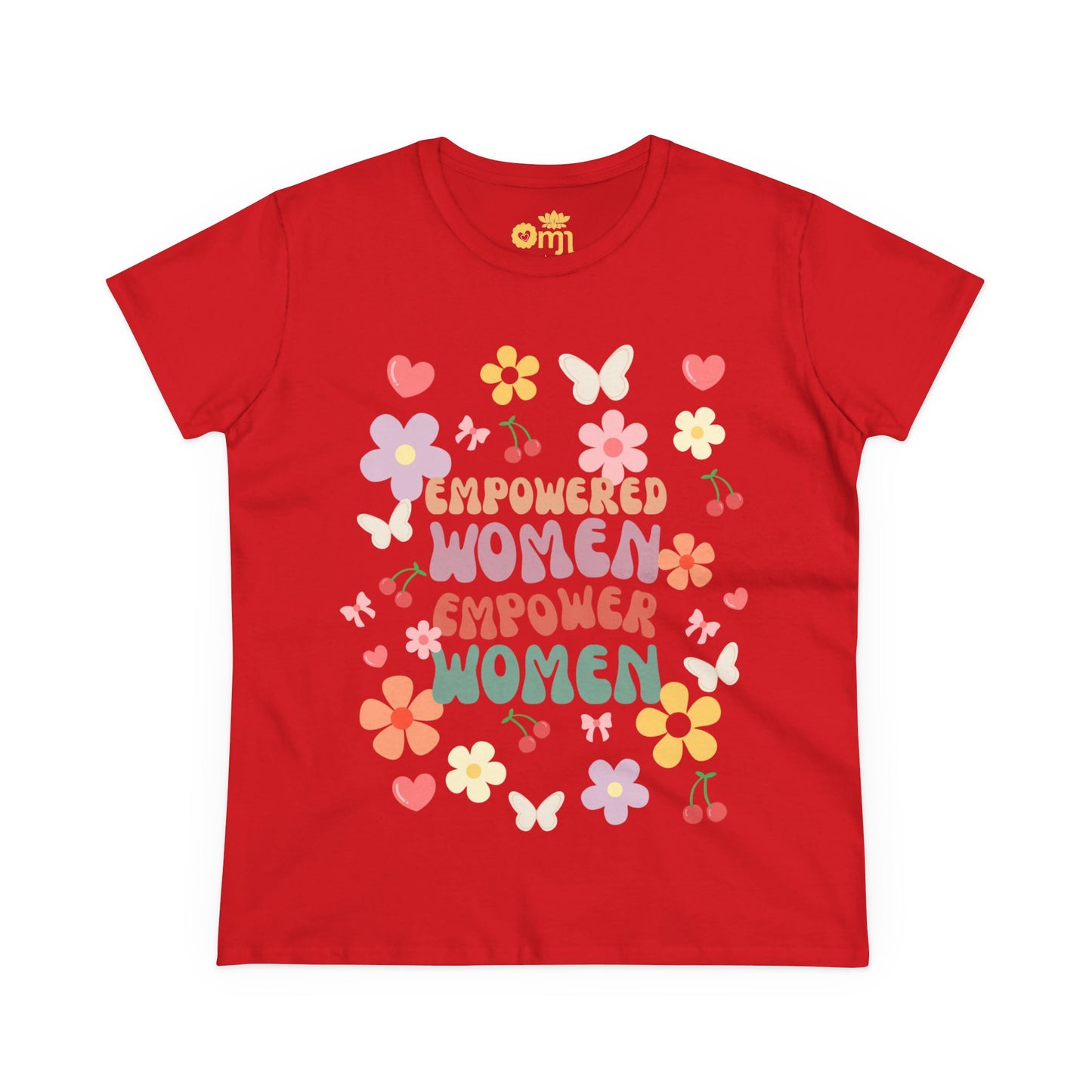 “Empowered Women Tee” - Women's Midweight Cotton Shirt, Feminist Apparel, Gift for Her, Spring Fashion, Positive Vibes