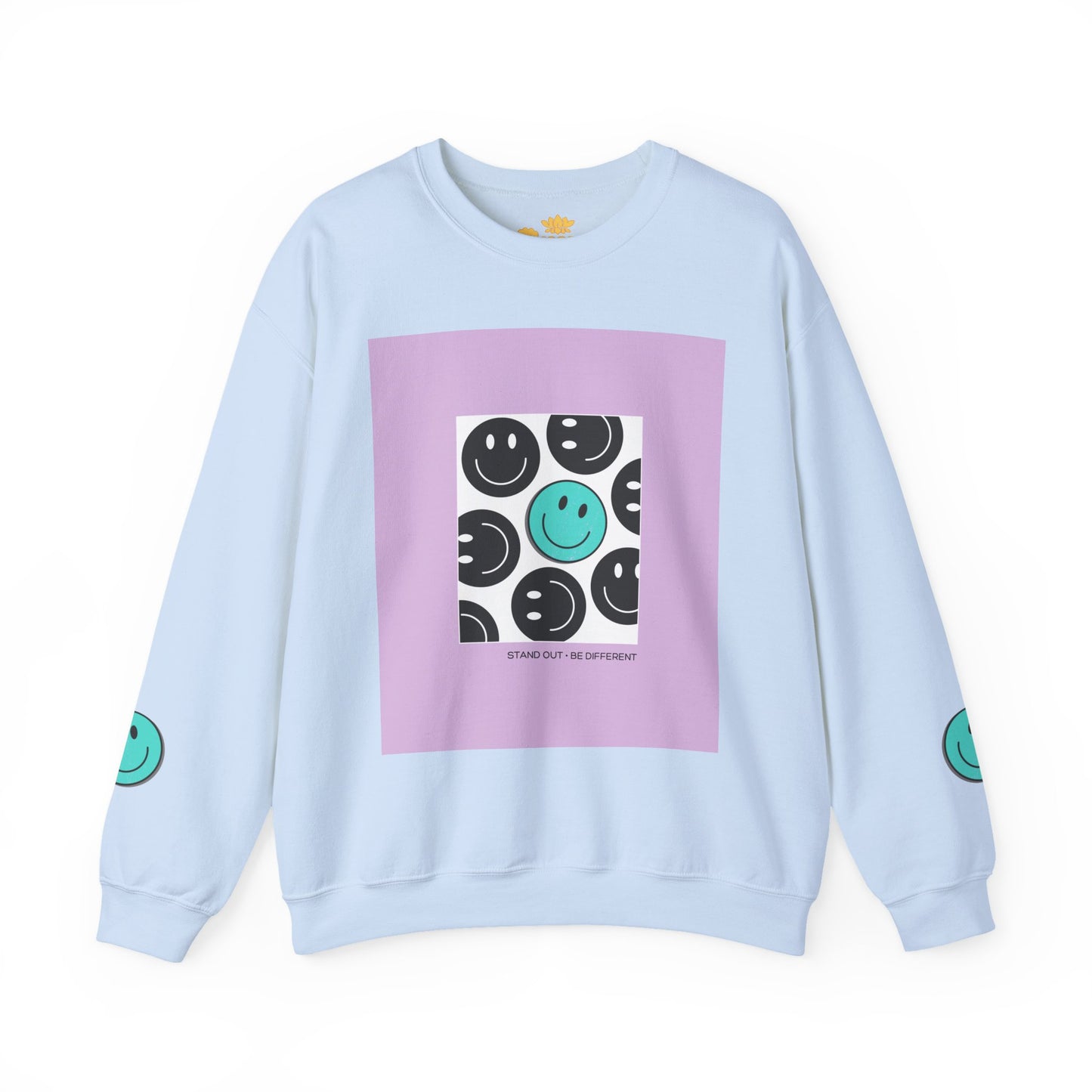 “Happy Vibes” Crewneck Sweatshirt - Unisex, Cozy, Casual Wear, Gift for Friends, Smile Graphic Design