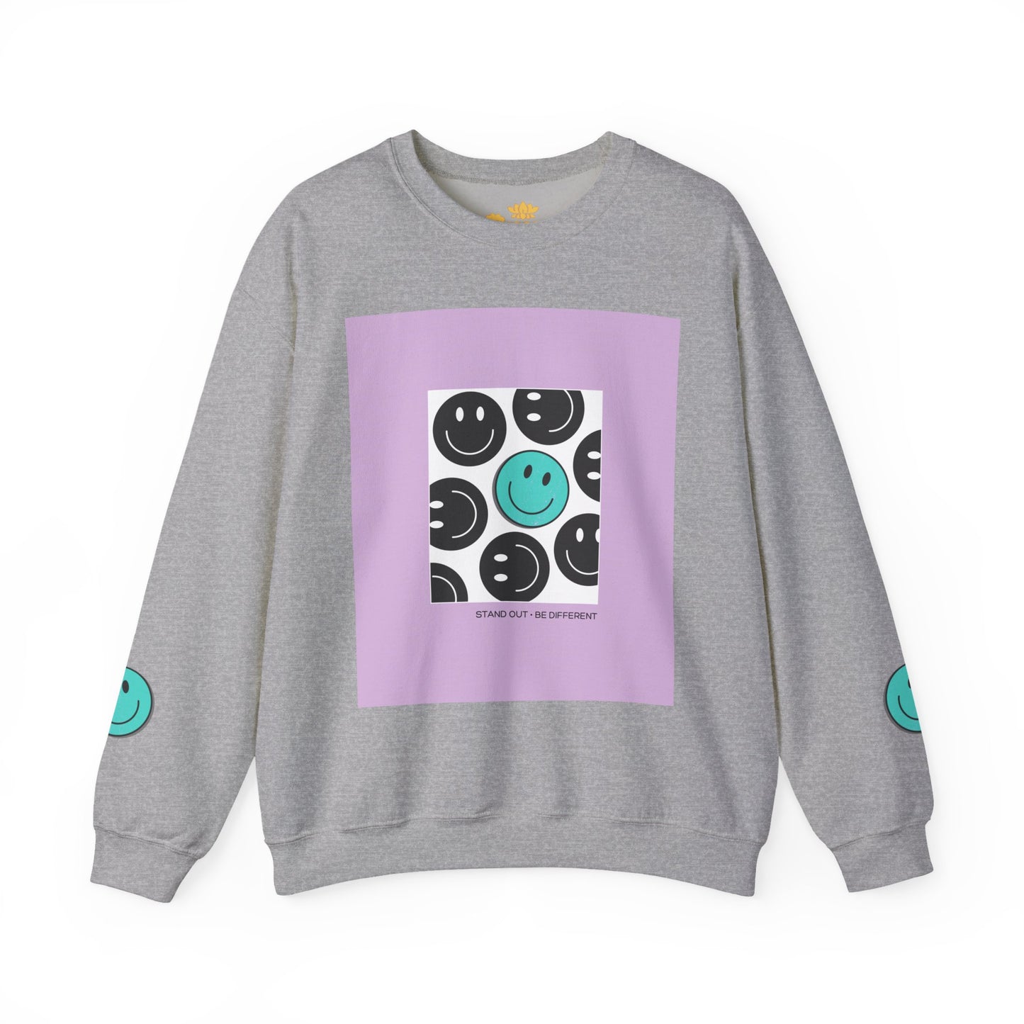 “Happy Vibes” Crewneck Sweatshirt - Unisex, Cozy, Casual Wear, Gift for Friends, Smile Graphic Design