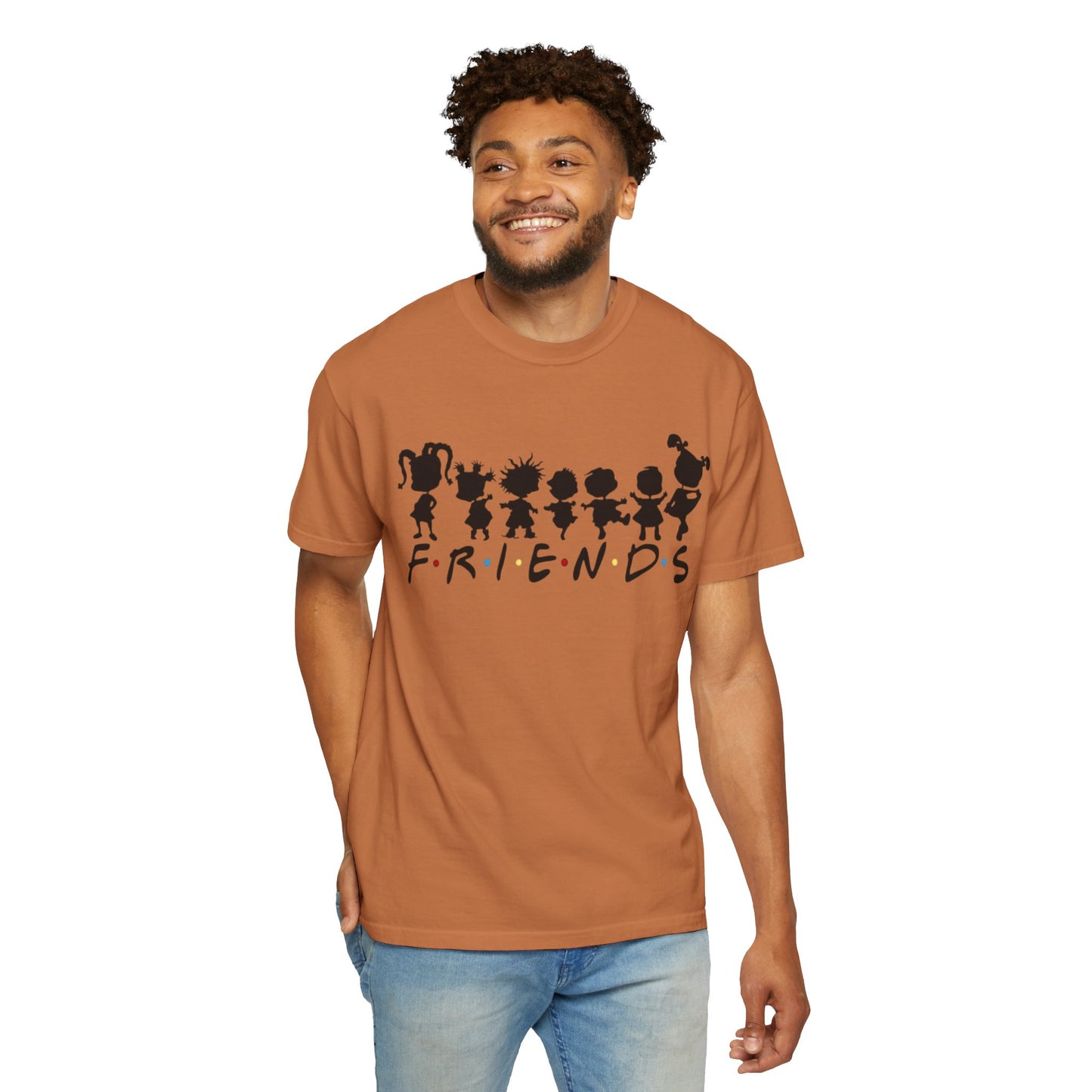 Friends Silhouette T-Shirt — Cute Cartoon Character Crew Tee