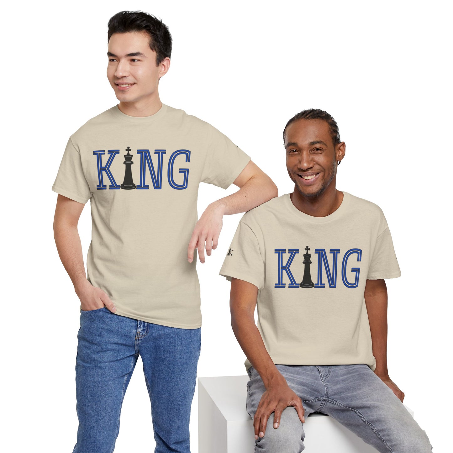 “King Chess” - Unisex Cotton Tee, Chess Lover Shirt, Gift for Gamers, Birthday T-Shirt, Mens Graphic Tee