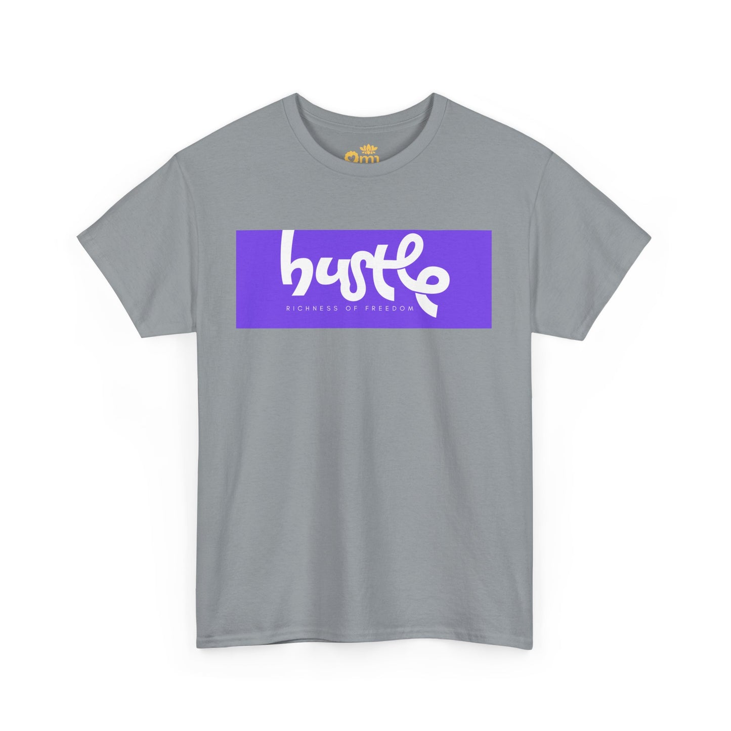 “Hustle • Richness of Freedom” - Unisex Heavy Cotton Tee | Motivational Streetwear, Casual Attire, Gift for Entrepreneurs, Comfortable Everyday Wear