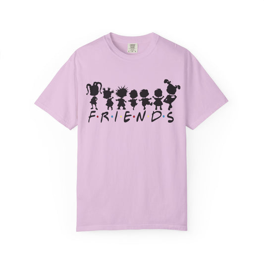 Friends Silhouette T-Shirt — Cute Cartoon Character Crew Tee