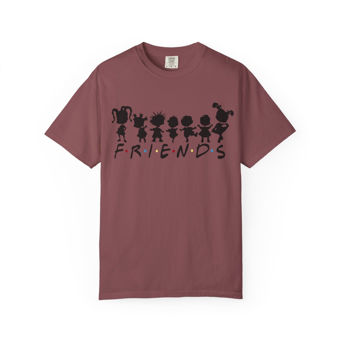 Friends Silhouette T-Shirt — Cute Cartoon Character Crew Tee