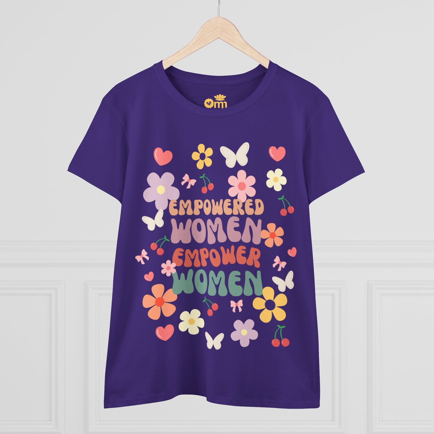 “Empowered Women Tee” - Women's Midweight Cotton Shirt, Feminist Apparel, Gift for Her, Spring Fashion, Positive Vibes