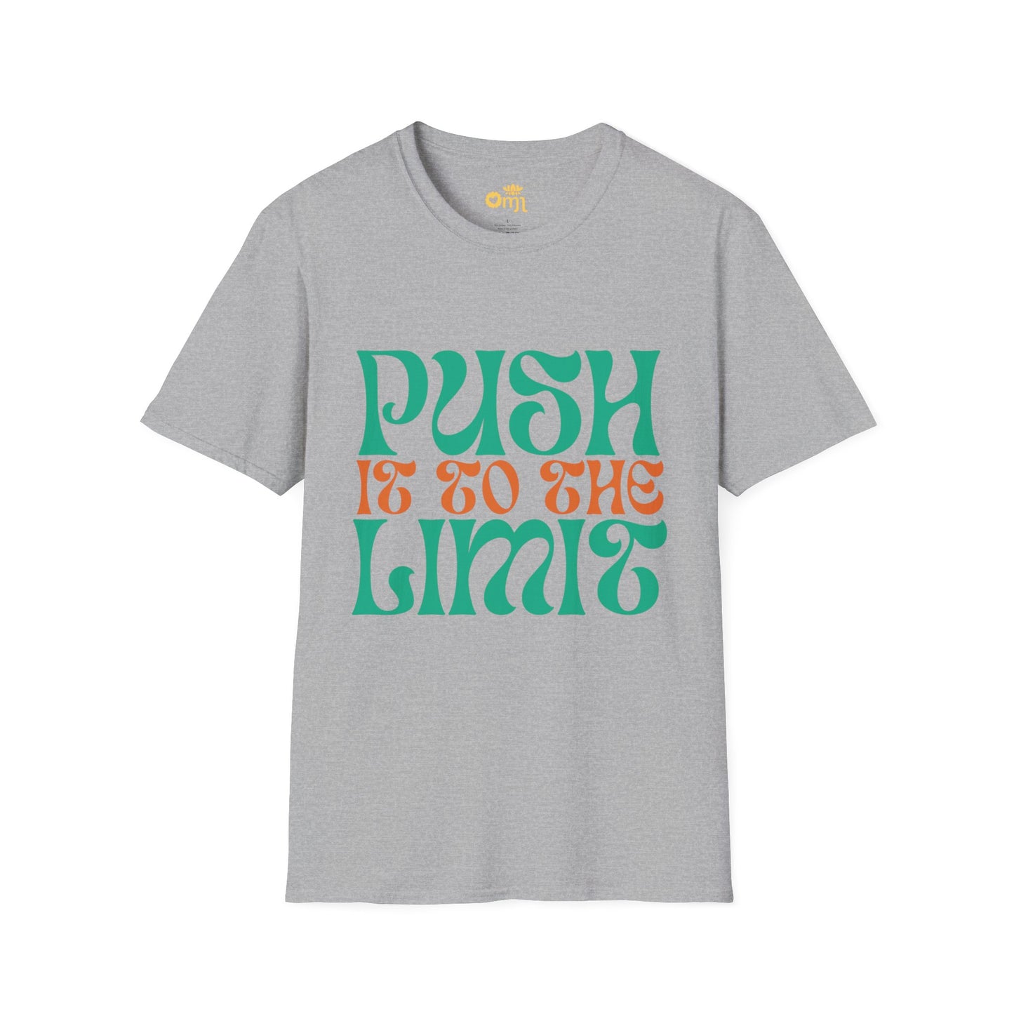 “Push It to the Limit” Motivational Unisex T-Shirt Gym Tee, Gift for Fitness Lovers, Casual Wear, Inspirational Apparel, Sporty Style