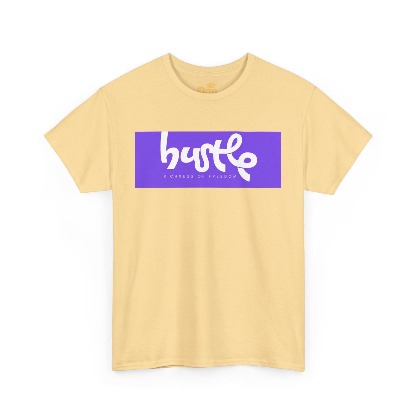 “Hustle • Richness of Freedom” - Unisex Heavy Cotton Tee | Motivational Streetwear, Casual Attire, Gift for Entrepreneurs, Comfortable Everyday Wear